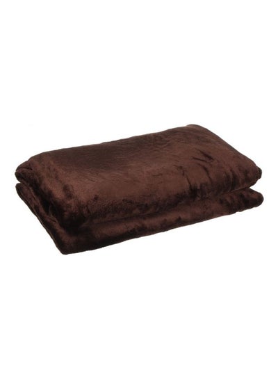 Buy Solid Polyester Blanket Polyester Brown 200x180cm in UAE