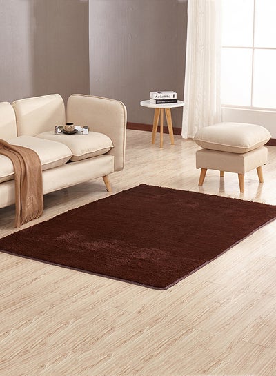 Buy Soft Rectangle Area Rug Brown 50x200cm in UAE