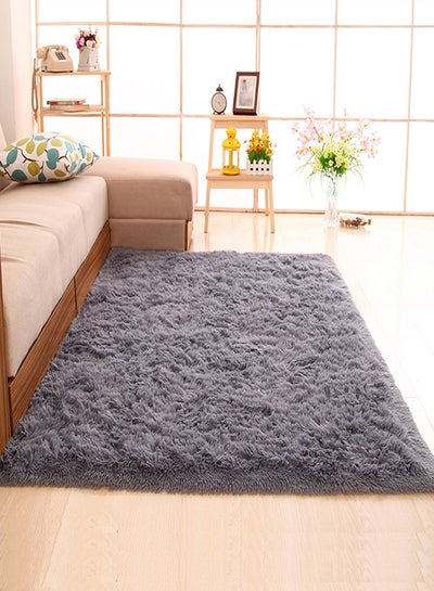 Buy Soft Rectangle Area Rug Grey 50x200cm in UAE