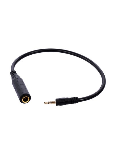 Buy 3.5mm Male To 6.35mm Female Converter Cable Black in UAE