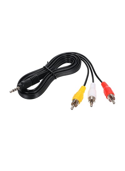 Buy 3.5mm Jack To 3 RCA Male AV Cable Multicolour in Egypt