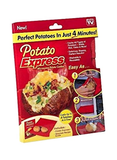 Buy Potato Express Microwave Potato Cooker Red/Yellow in Saudi Arabia