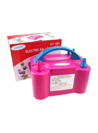 Buy Two Nozzles Balloon Air Pump Pink/Blue 190x110x120mm in Egypt