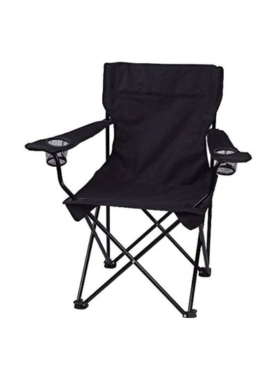 Buy Foldable Beach And Garden Chair 49x49x80 cm Black in Saudi Arabia