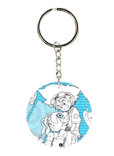 Buy Double Sided Digimon Printed Keychain in UAE