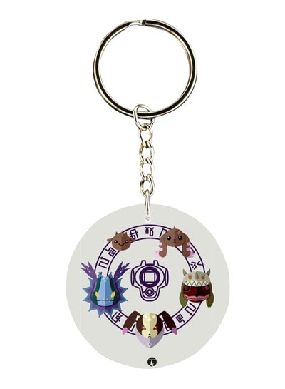 Buy Double Sided Digimon Printed Keychain in UAE