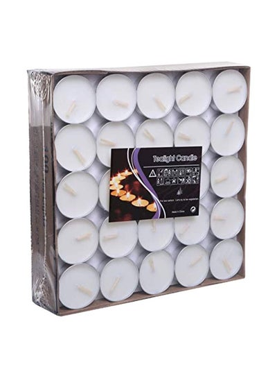 Buy 100-Piece Tea Light Candle White in Egypt