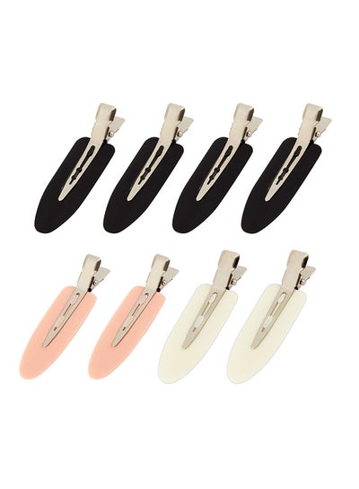 Buy 8-Piece No Bend Hair Clip Set Multicolour 2.4x0.8inch in UAE