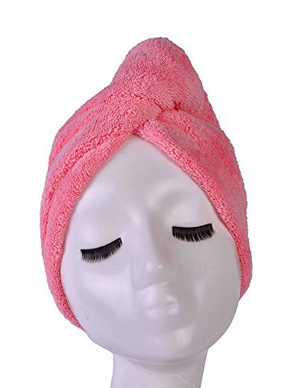 Buy Microfiber Hair Drying Towel Pink in UAE