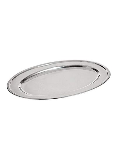 اشتري Steel Serving Tray فضي 41x29 سنتيمتر في الامارات