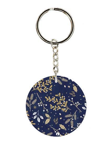 Buy Flowers Double Side Printed Keychain in Saudi Arabia