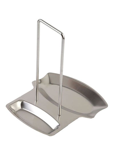 اشتري Stainless Steel Pan Pot Cover Lid Rack Stand Spoon Holder Silver 18.5x15.5x20cm في مصر