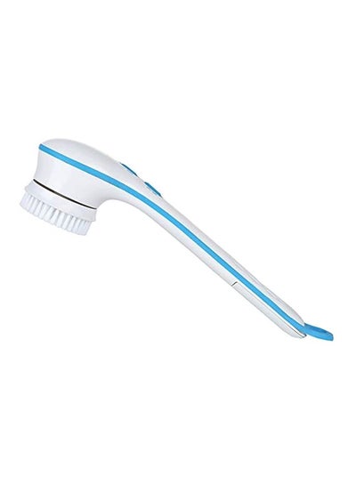 Buy Spinning Spa Brush With 5 Attachments White/Blue in Saudi Arabia