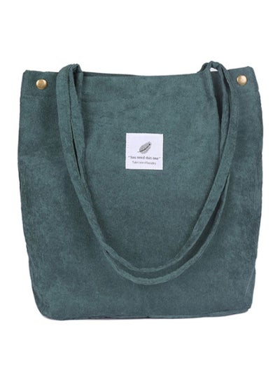 اشتري حقيبة يد واسعة ممتازة من قماش الكانفاس أخضر في الامارات