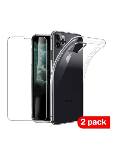 Buy Protective Case Cover With 3D Screen Protector For Apple iPhone 11 Pro Clear in UAE