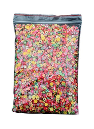 Buy 10000-Piece 3D Fruit Pattern Polymer Sticker Pink/Red/Yellow in Egypt