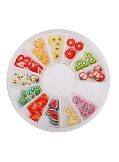 Buy 3D Mix Nail Art Decal Pieces Pink/Red/Yellow in Egypt