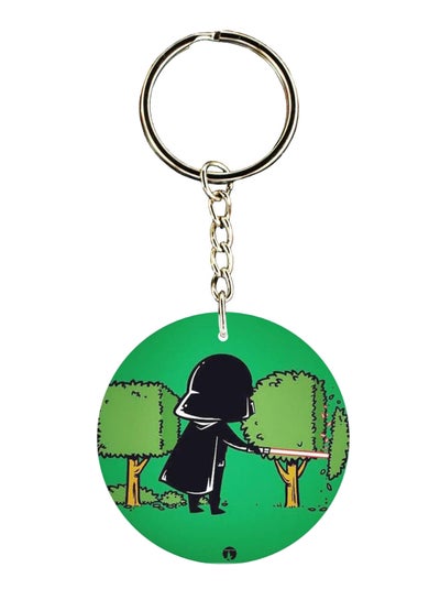 Buy Double Sided Darth Vader Printed Keychain in UAE