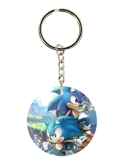 Buy Double Sided Sonic Printed Keychain in UAE