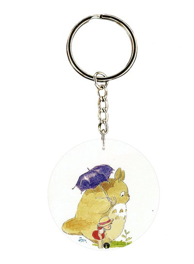 Buy Totoro From Studio Ghibli Double Side Printed Keychain in UAE