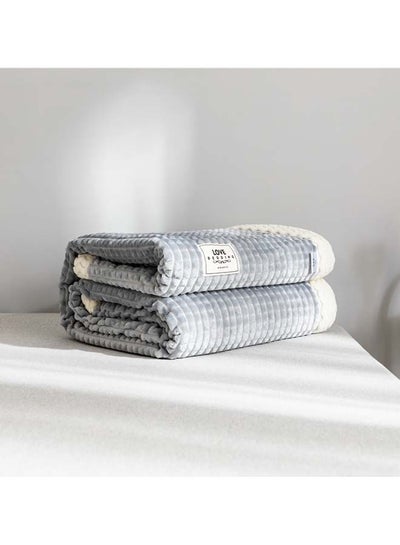 Buy Modern Simple Style Throw Blanket cotton Multicolour 200x230cm in UAE