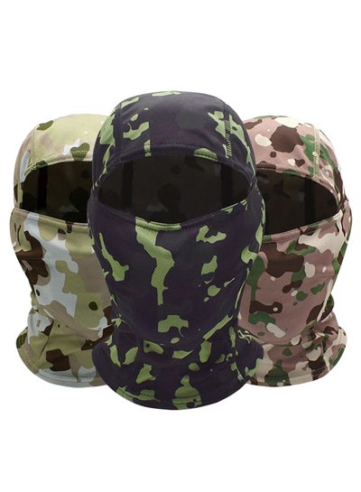 اشتري 3-Piece Windproof Full Face Cycling Mask Set في الامارات