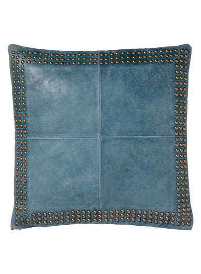 Buy Worn Pattern Throw Pillow Blue/Gold 20 x 20inch in UAE