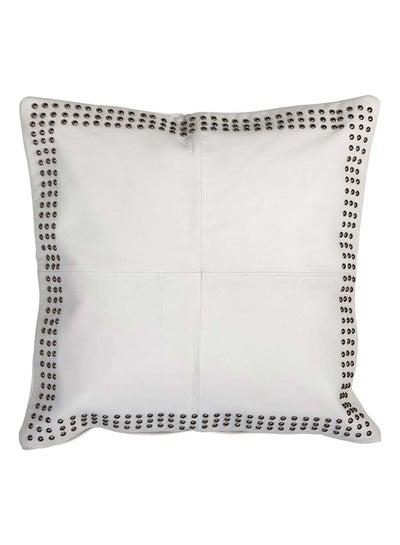 Buy Worn Pattern Throw Pillow White/Black 20 x 20inch in UAE