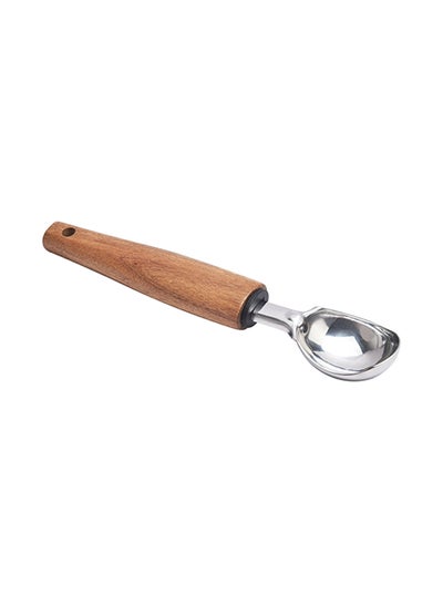 Buy Stainless Steel Ice Cream Scoop Silver/Brown 21.4 x 4.1 x 2.5cm in UAE