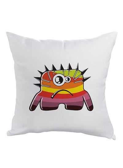 Buy Decorative Square Shaped Throw Pillow White 40 x 40cm in Egypt