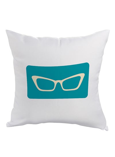 Buy Spectacle Printed Pillow polyester White/Blue 40 x 40cm in Egypt