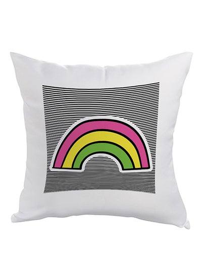 Buy Decorative Square Shaped Throw Pillow White 40 x 40cm in Egypt