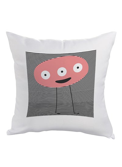 Buy Decorative Square Shaped Throw Pillow White 40 x 40cm in Egypt