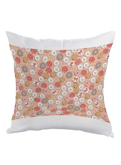 اشتري Decorative Square Shaped Throw Pillow Cover بوليستر أبيض 40 x 40سنتيمتر في مصر