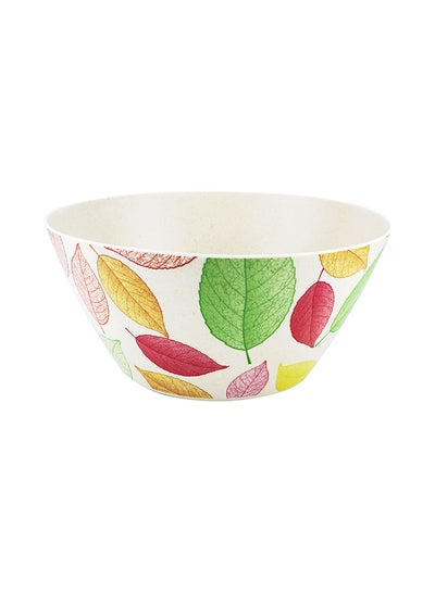 اشتري Bamboo Fibre Leaves Design Bowl أبيض 14x8 سنتيمتر في الامارات