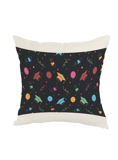 Buy Graduation Completed Printed Square Shaped Throw Pillow Multicolour 40 x 40cm in Egypt