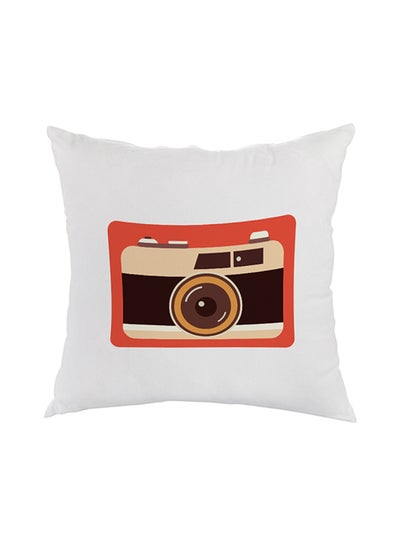 Buy Decorative Square Shaped Throw Pillow White 40 x 40cm in Egypt