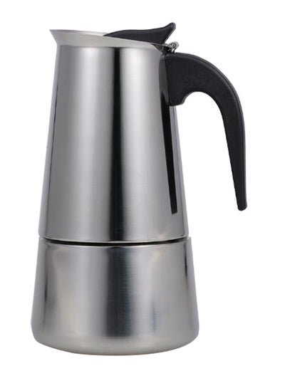 Buy 9 Cup Espresso Coffee Maker Moka Pot 450ml 450.0 ml H23067-4 Silver/Black in Saudi Arabia