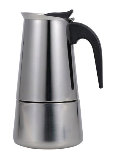 Buy 6 Cup Espresso Coffee Maker Moka Pot Silver/Black in UAE