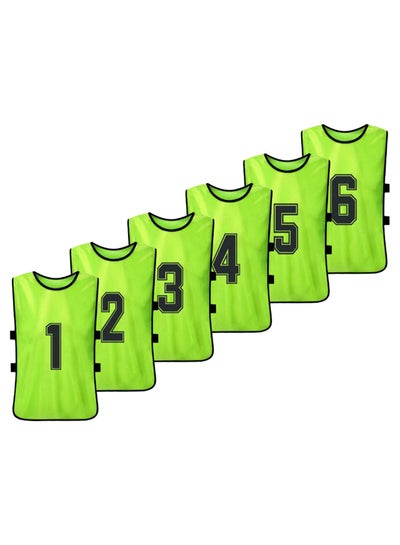 Buy 6-Piece Quick Drying Scrimmage Practice Vest Set 32 x 55cm in UAE