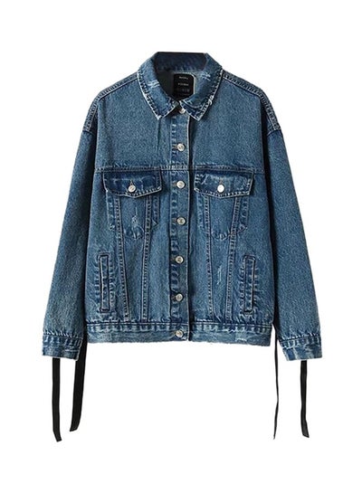 اشتري Fashionable Denim Jacket أزرق في الامارات