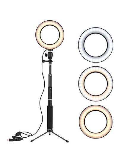 Buy 8 Inch Desktop Mini LED Video Ring Light Lamp Multicolour in Saudi Arabia