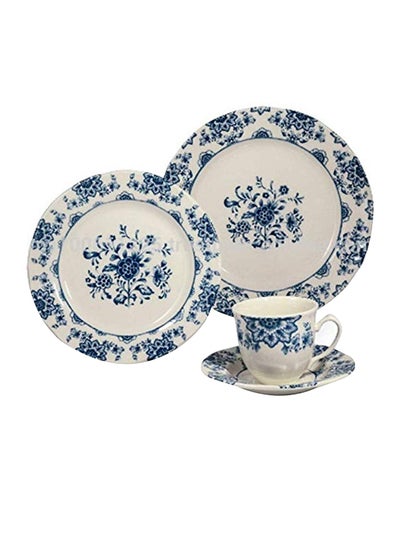 اشتري 16-Piece Delft Floral Dinner Set Multicolour 31x33x28cm في الامارات