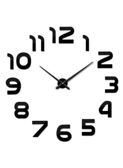 اشتري ملصق جداري عاكس ثلاثي الأبعاد بتصميم ساعة بأرقام من الأكريليك يمكنك تثبيته بنفسك أسود 60 x 60Ø³Ù†ØªÙŠÙ…ØªØ± في الامارات