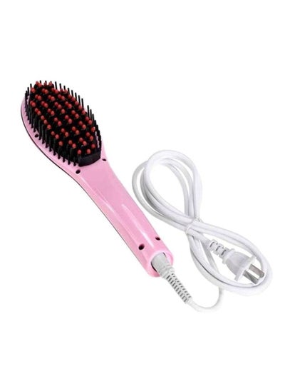 Buy Fast Hair Straightener Brush Pink in Egypt