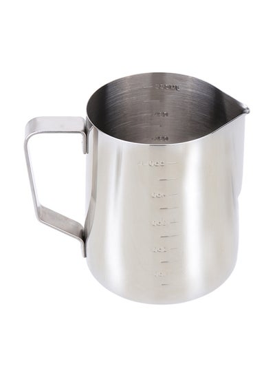 Buy Stainless Steel Milk  Foam Measuring Cup H15954S Silver 10.5 x 7.5 x 9cm in UAE