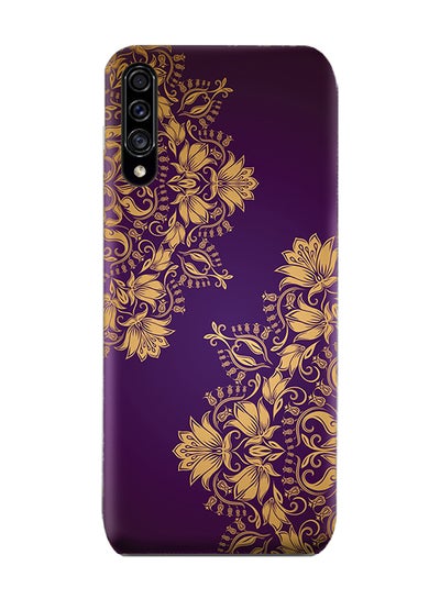 Buy Protective Case Cover For Samsung Galaxy A30s Purple Floral Mandala Pattern in UAE