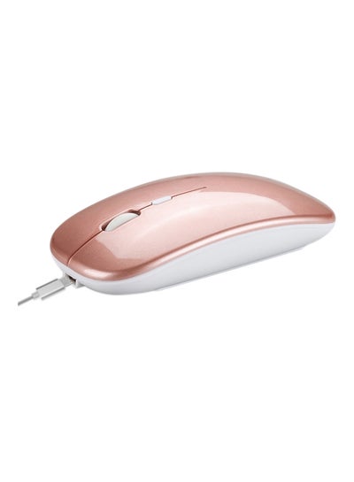 Buy Dual Mode Wireless USB Optical Mouse Rose Gold in Saudi Arabia