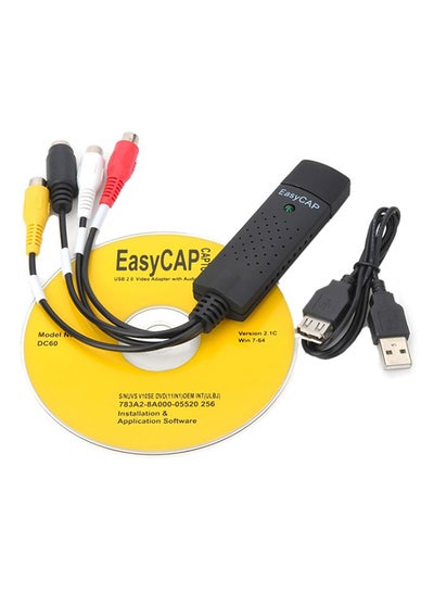 Buy USB 2.0 Video And Audio Capture  DVD Adapter Black in Egypt