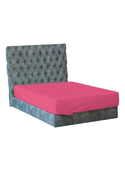 Buy Fitted Bed Sheet Egyptian Cotton Fuchsia 160x200cm in Egypt